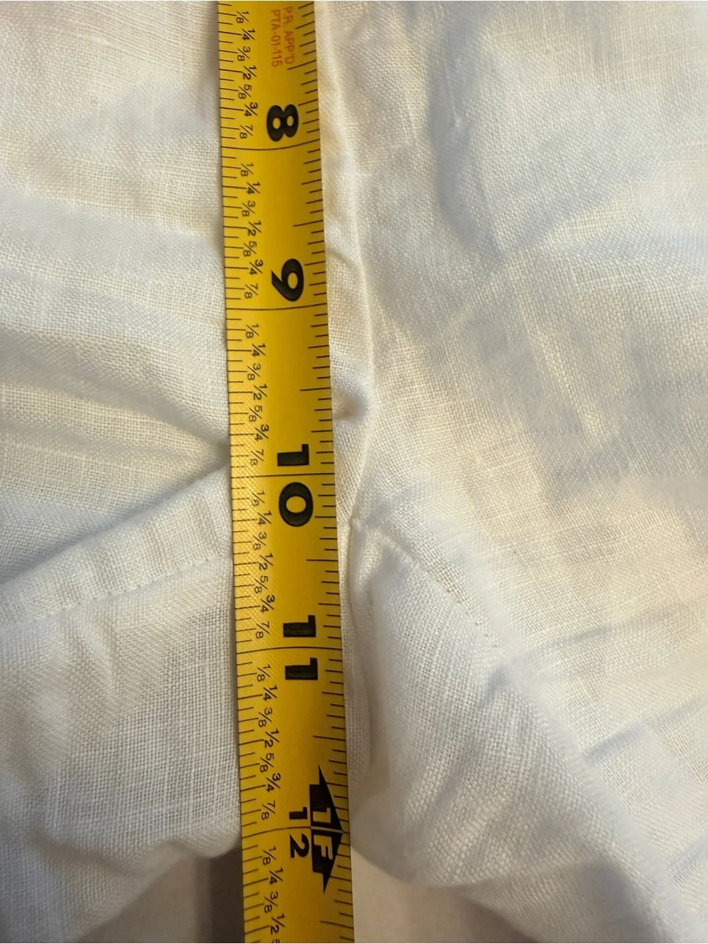 Quince Women's Size XS 100% European Linen Elastic‎ Waist Pants White 25” Inseam